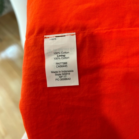 JCrew Factory Orange Drop Waist Dress - Picture 2 of 8